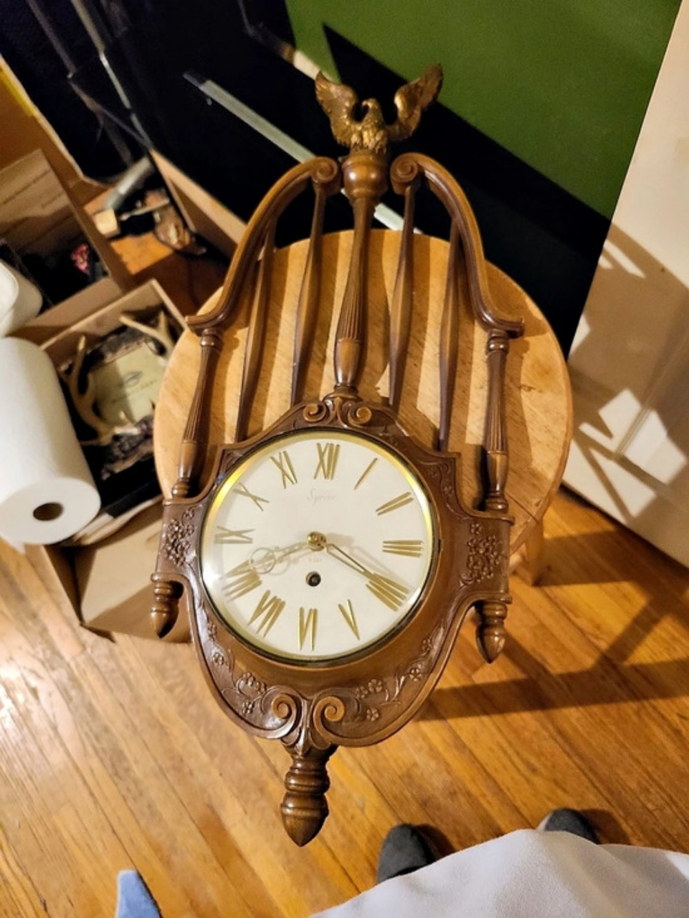 Wall Decor | Old Fashion Eagle Clock For Sale Today | Poshmark